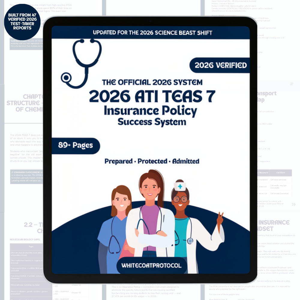 The 2026 ATI TEAS 7 Insurance Policy™ My Store